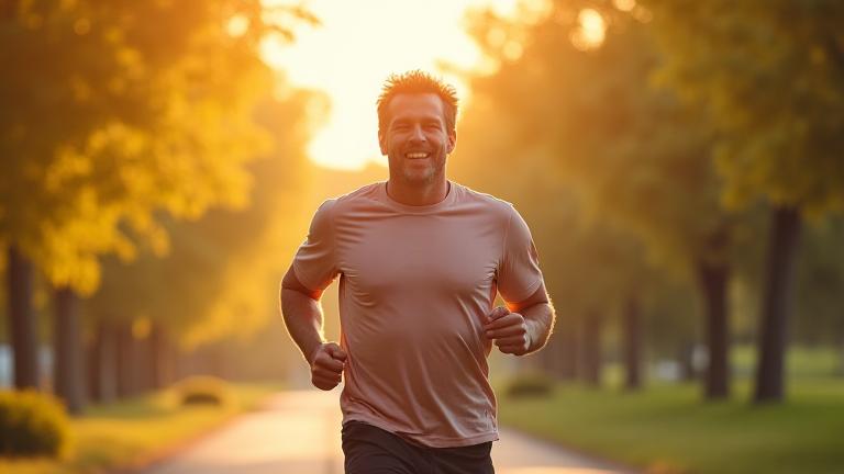 Aktiver Mann mit Energie und Vitalität